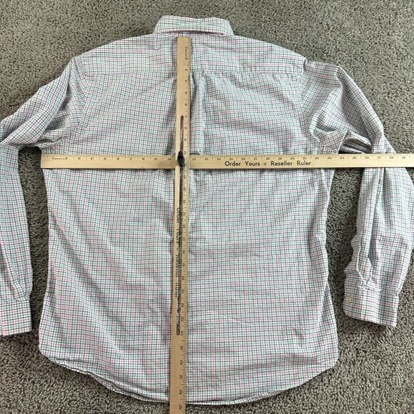 Ralph Lauren Shirt Mens Large Purple White Blue Pony Multicolor Check FLAW - Picture 8 of 12